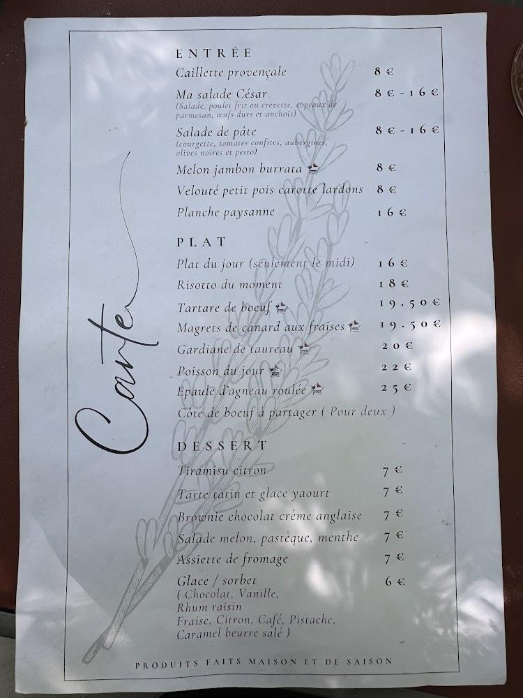 La Table Paysanne - Menu Image 1