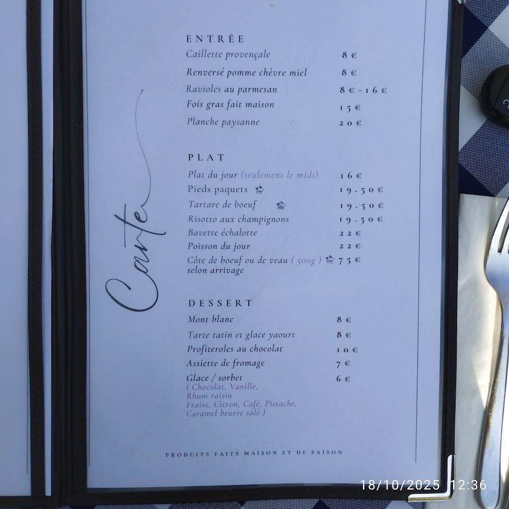 La Table Paysanne - Menu Image 2